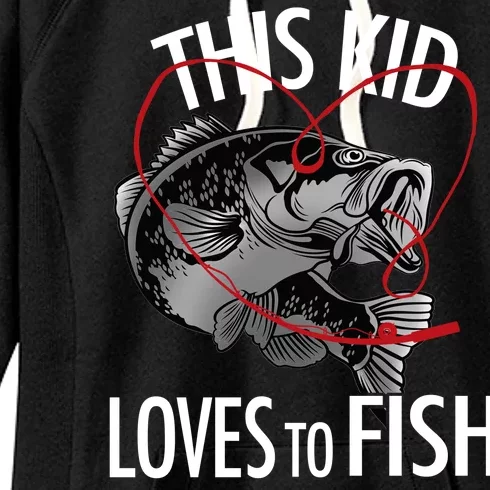 This Kid Loves To Fish Women's Fleece Hoodie