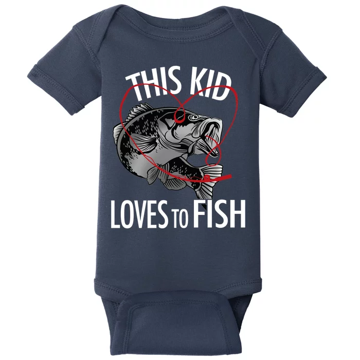 This Kid Loves To Fish Baby Bodysuit