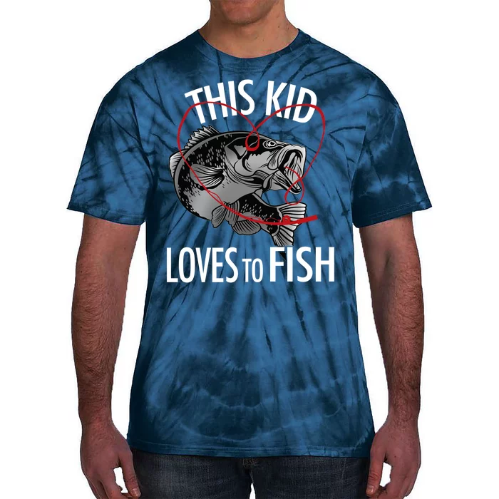 This Kid Loves To Fish Tie-Dye T-Shirt