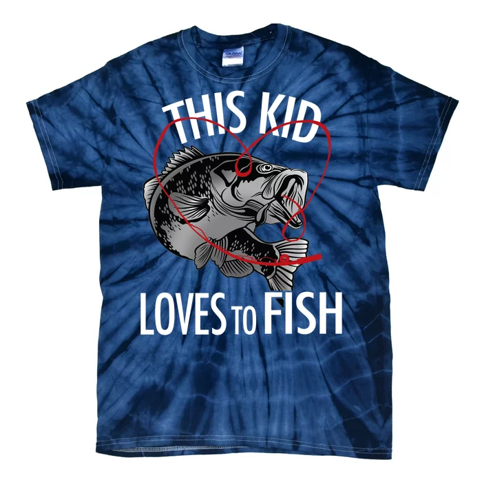 This Kid Loves To Fish Tie-Dye T-Shirt