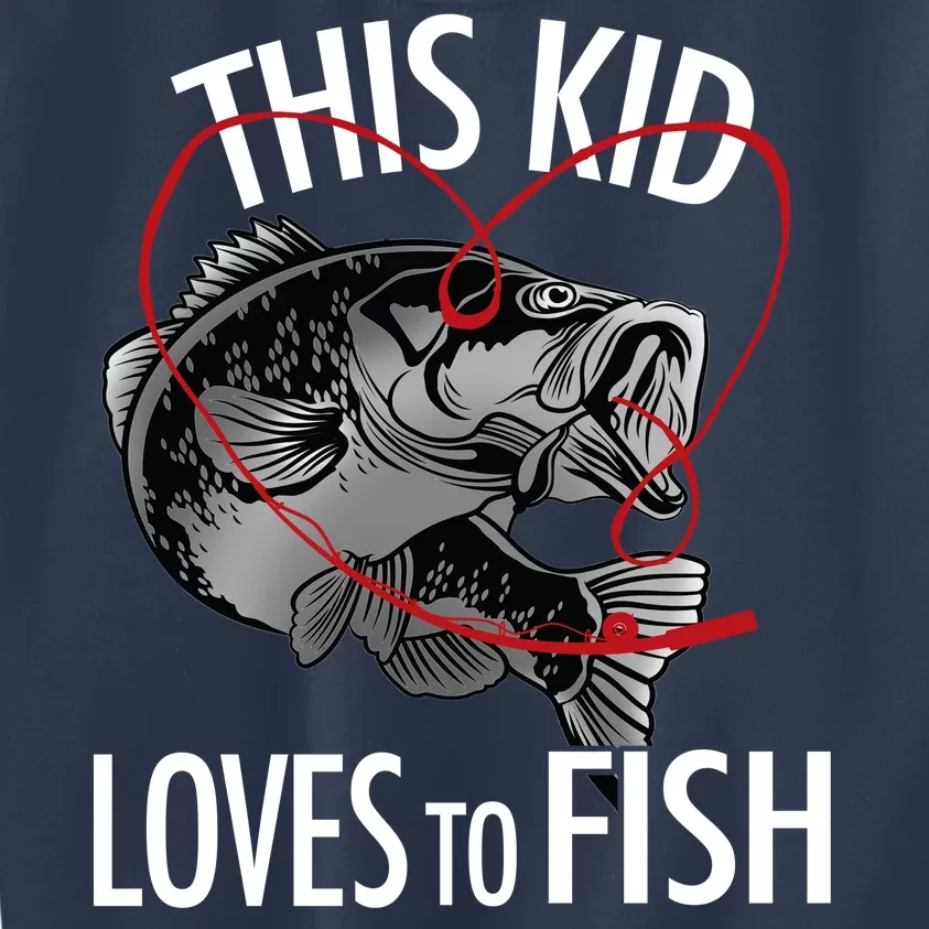 This Kid Loves To Fish Kids Sweatshirt