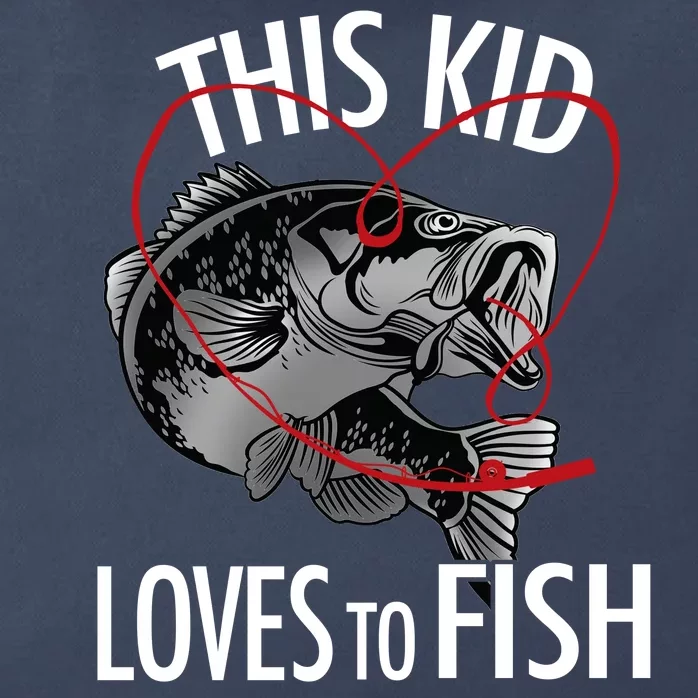 This Kid Loves To Fish Zip Tote Bag