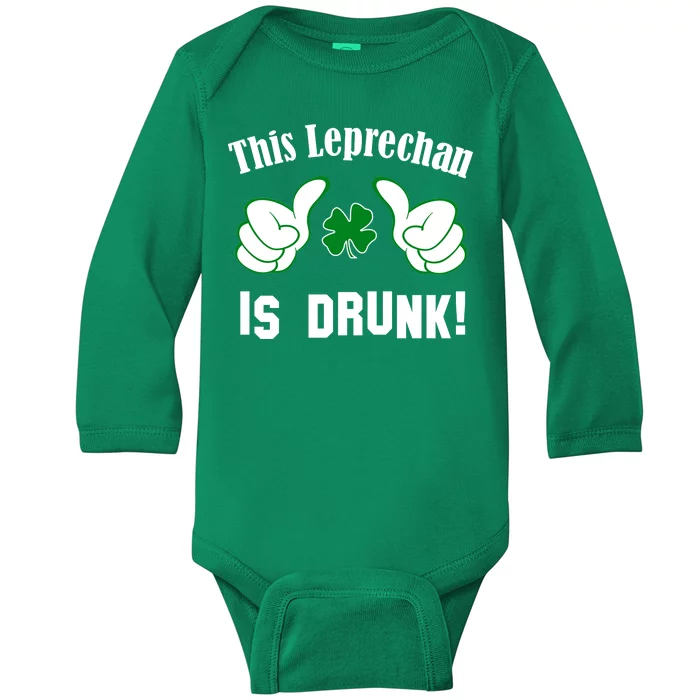 This Leprechaun Is Drunk Baby Long Sleeve Bodysuit