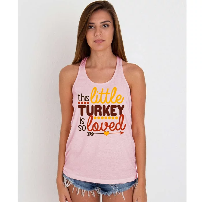 This Little Turkey Is So Loved Women's Knotted Racerback Tank