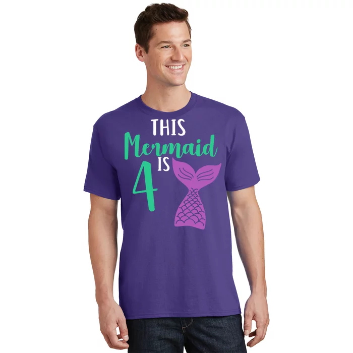 This Mermaid Is 4 Years Old Birthday T-Shirt