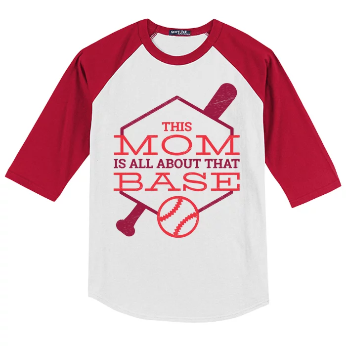 This Mom Is All About That Base Kids Colorblock Raglan Jersey