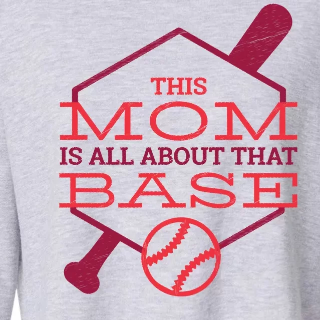 This Mom Is All About That Base Cropped Pullover Crew