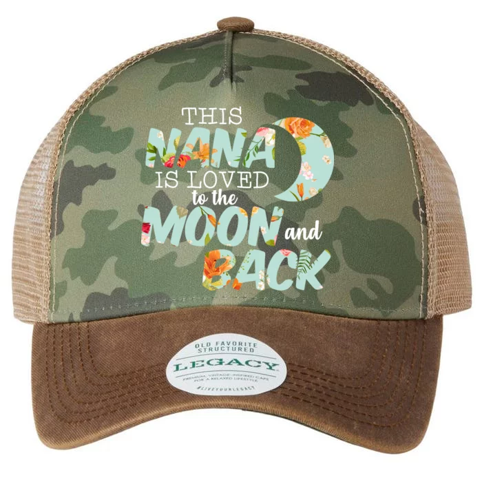 This Nana Is Loved To The Moon And Back Legacy Tie Dye Trucker Hat