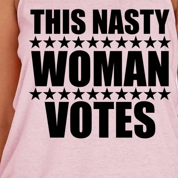 This Nasty Woman Votes Women's Knotted Racerback Tank