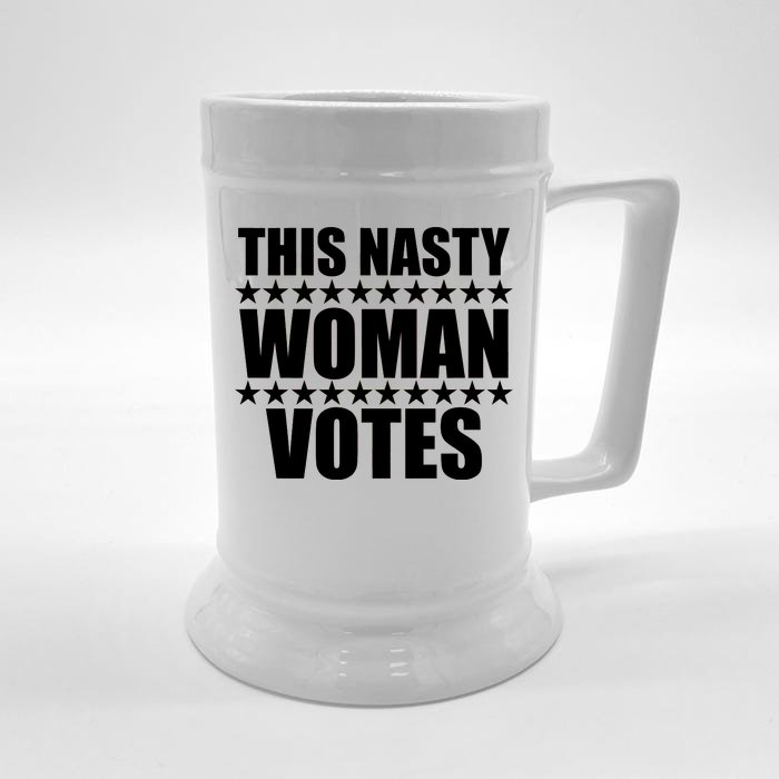 This Nasty Woman Votes Front & Back Beer Stein