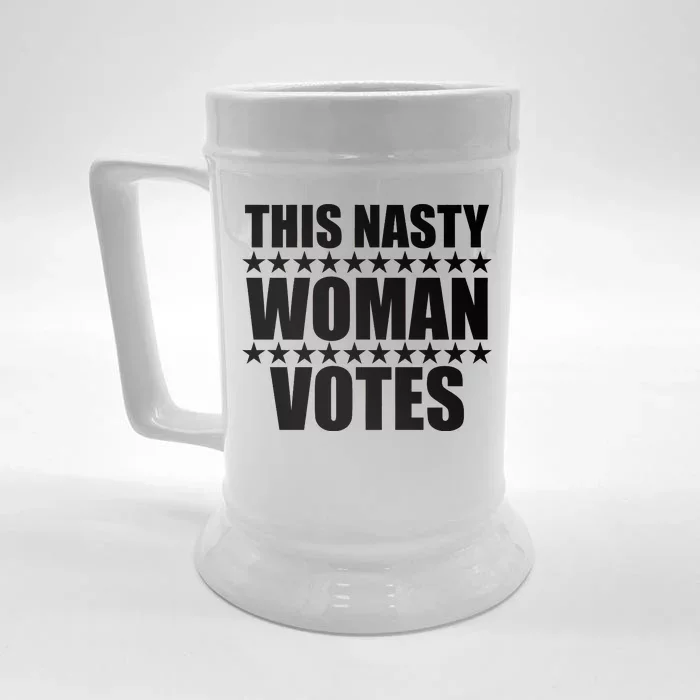 This Nasty Woman Votes Front & Back Beer Stein