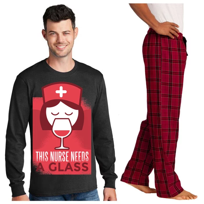 This Nurse Needs A Glass Long Sleeve Pajama Set