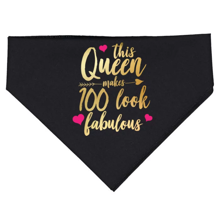 This Queen Makes 100 Look Fabulous USA-Made Doggie Bandana