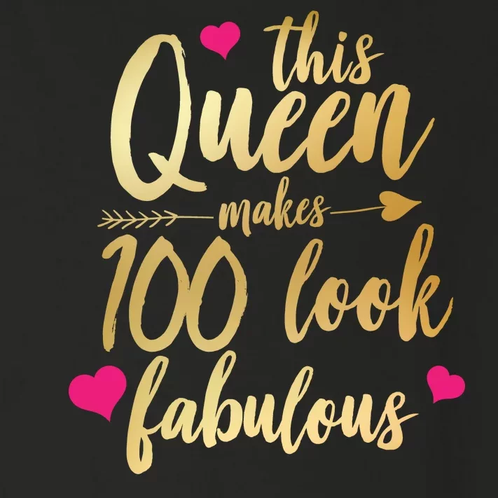 This Queen Makes 100 Look Fabulous Toddler Long Sleeve Shirt