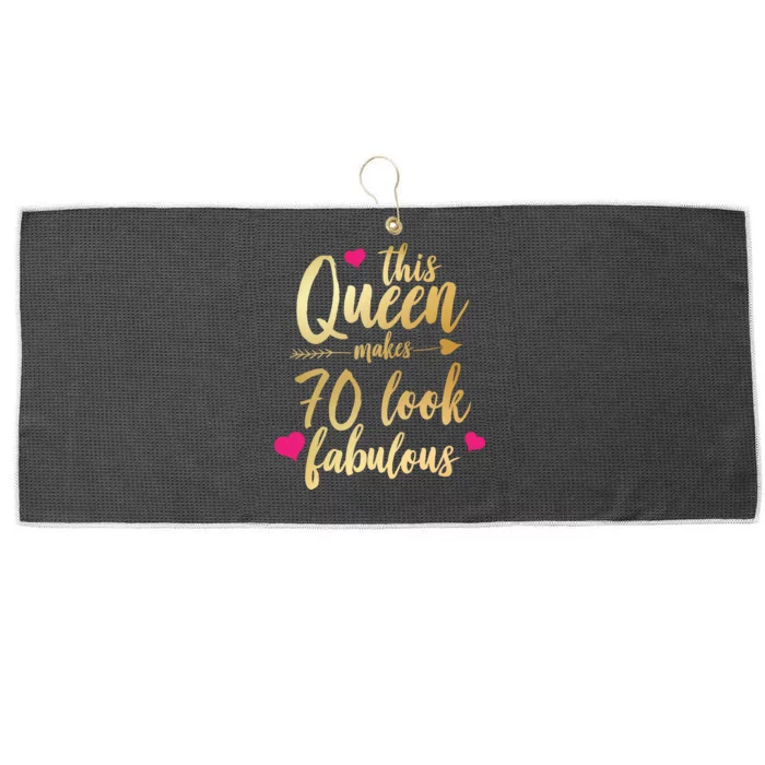 This Queen Makes 70 Look Fabulous Large Microfiber Waffle Golf Towel