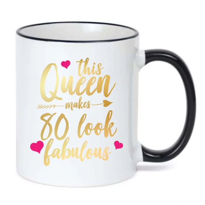 This Queen Makes 80 Look Fabulous Black Color Changing Mug