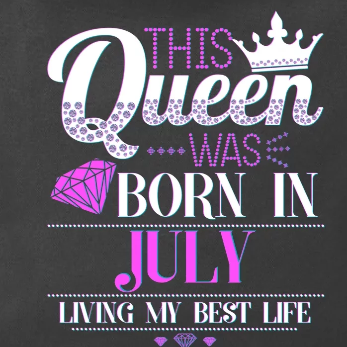 This Queen Was Born In July Living My Best Life Zip Tote Bag