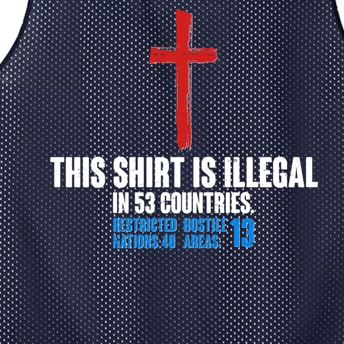 This Shirt Is Illegal In 53 Countries Restricted Nations 40 Hostile Areas 13 Mesh Reversible Basketball Jersey Tank