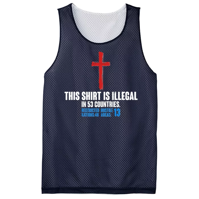 This Shirt Is Illegal In 53 Countries Restricted Nations 40 Hostile Areas 13 Mesh Reversible Basketball Jersey Tank