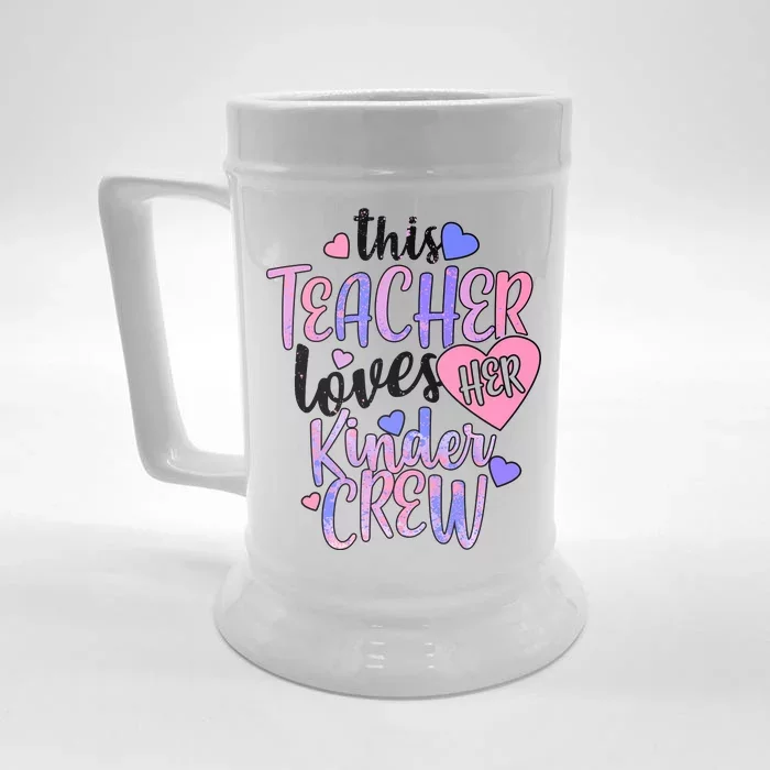 This Teacher Loves Her Kinder Crew Front & Back Beer Stein