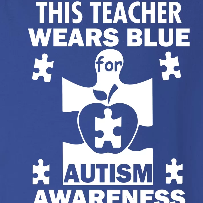 This Teacher Wears Blue Autism Awareness Toddler Long Sleeve Shirt