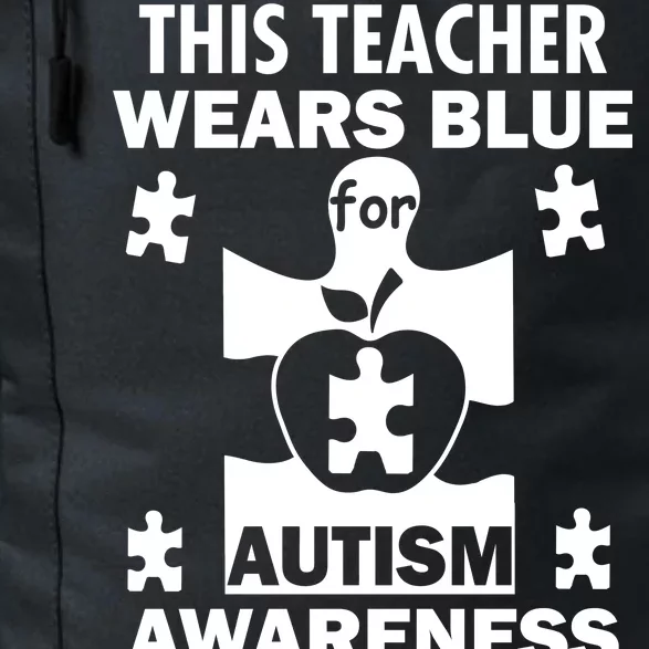 This Teacher Wears Blue Autism Awareness Daily Commute Backpack