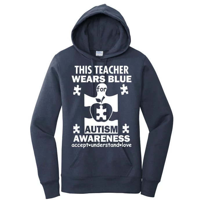 This Teacher Wears Blue Autism Awareness Women's Pullover Hoodie