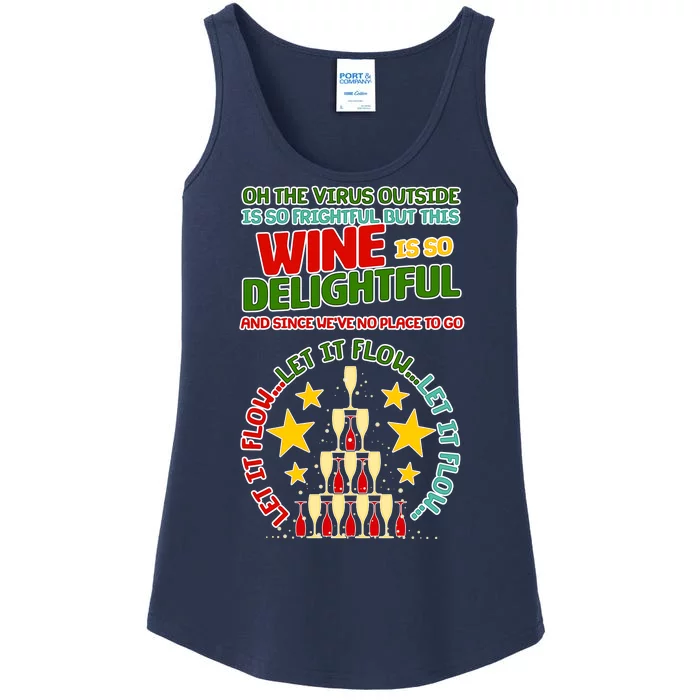 This Wine is So Delightful Let it Flow Let it Flow Let it Flow Ladies Essential Tank