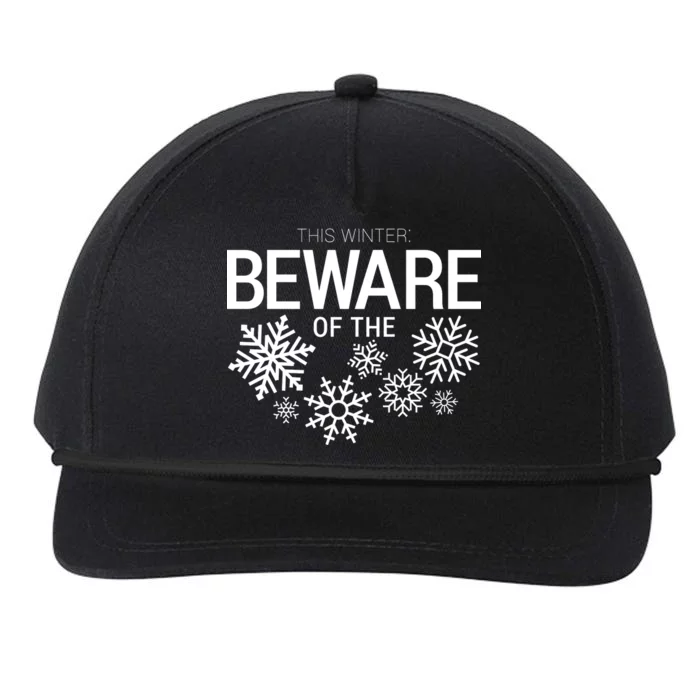 This Winter: Beware Of The Snowflakes Snapback Five-Panel Rope Hat