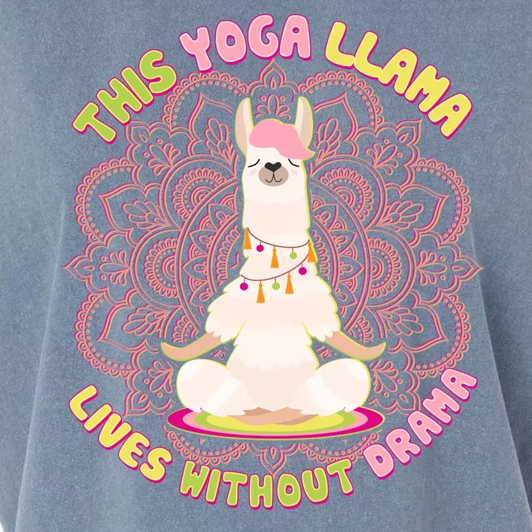 This Yoga Llama Lives Without Drama Garment-Dyed Women's Muscle Tee