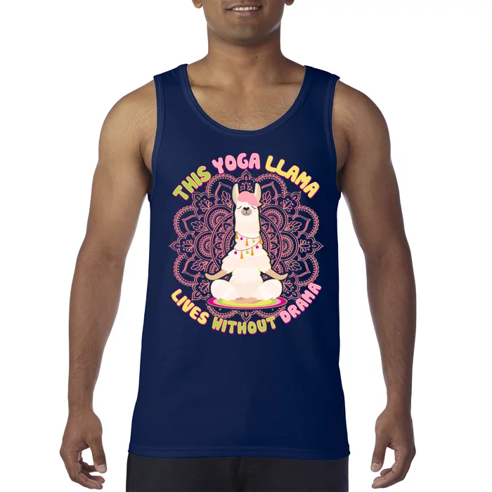 This Yoga Llama Lives Without Drama Tank Top