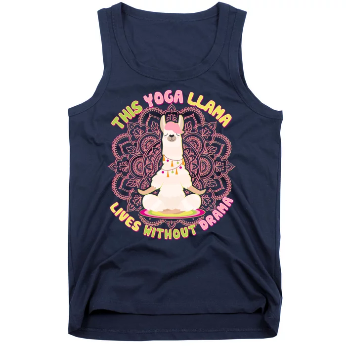 This Yoga Llama Lives Without Drama Tank Top