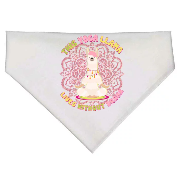 This Yoga Llama Lives Without Drama USA-Made Doggie Bandana