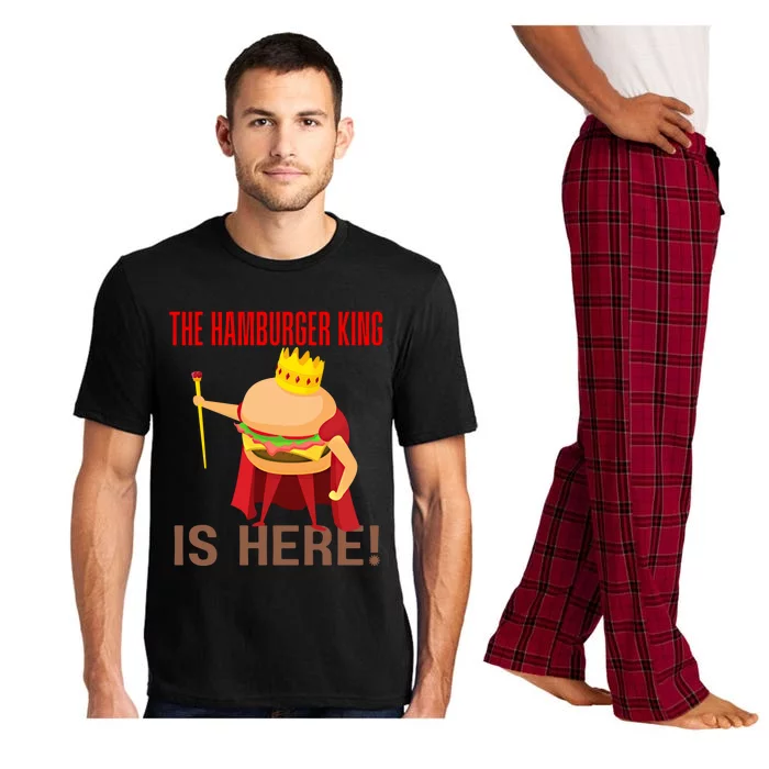 The Hamburger King Is Here Funny Bbq Grill Barbecue Cookout Gift Pajama Set