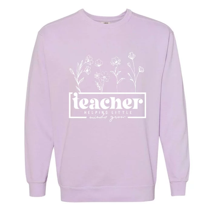 Teachers Helping Little Minds Garment-Dyed Sweatshirt