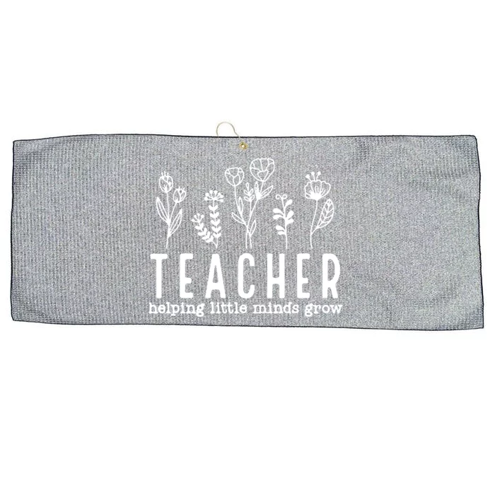 Teacher Helping Little Minds Grow Large Microfiber Waffle Golf Towel