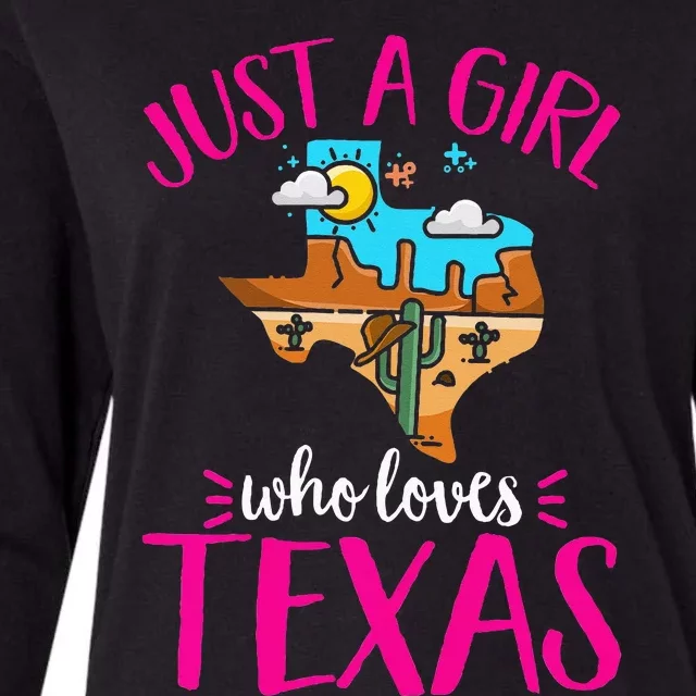 Texas Home Love Texan Who Loves Her Texas Womens Cotton Relaxed Long Sleeve T-Shirt