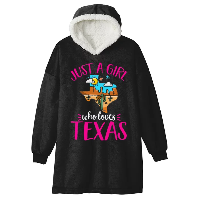 Texas Home Love Texan Who Loves Her Texas Hooded Wearable Blanket