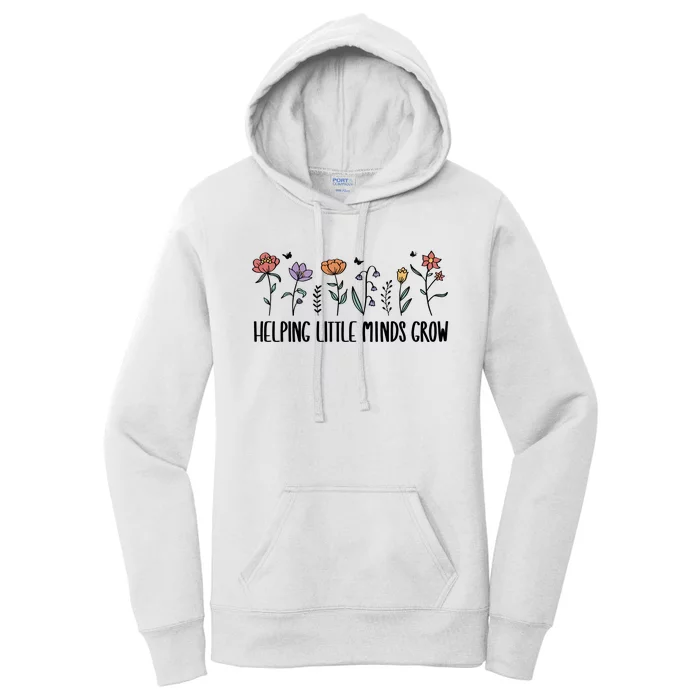 Teacher Helping Little Minds Grow Women's Pullover Hoodie