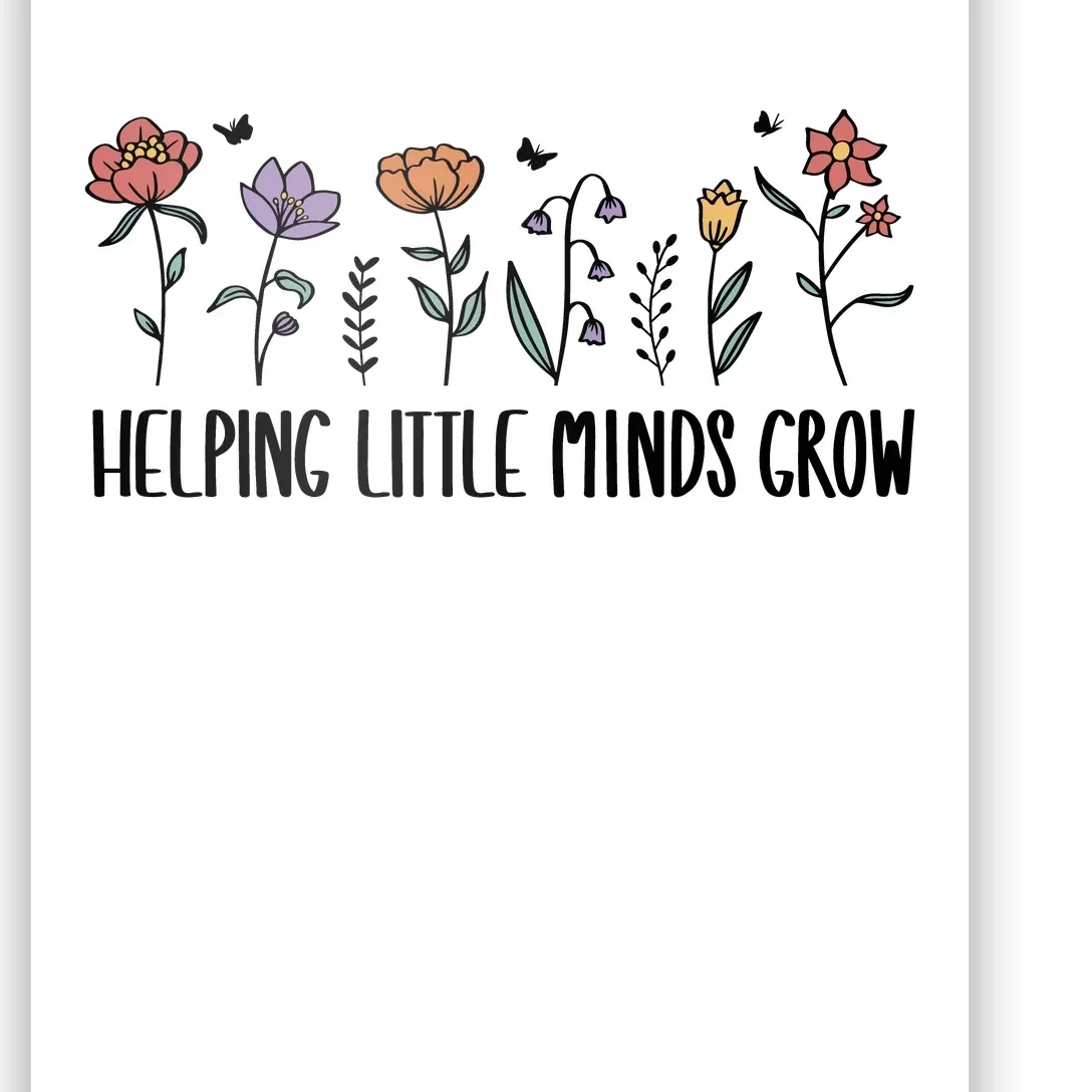 Teacher Helping Little Minds Grow Poster