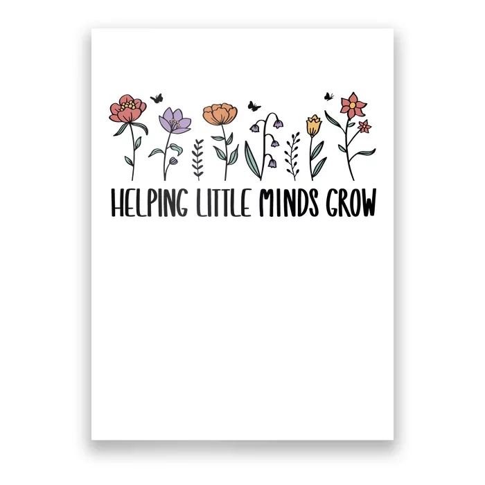 Teacher Helping Little Minds Grow Poster