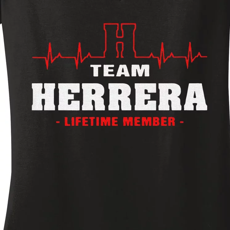 TEAM HERRERA LIFETIME MEMBER Women's V-Neck T-Shirt