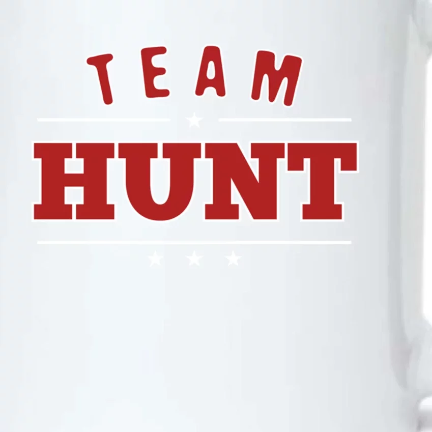 Team Hunt Last Name Personalized Family Sports Gift Black Color Changing Mug