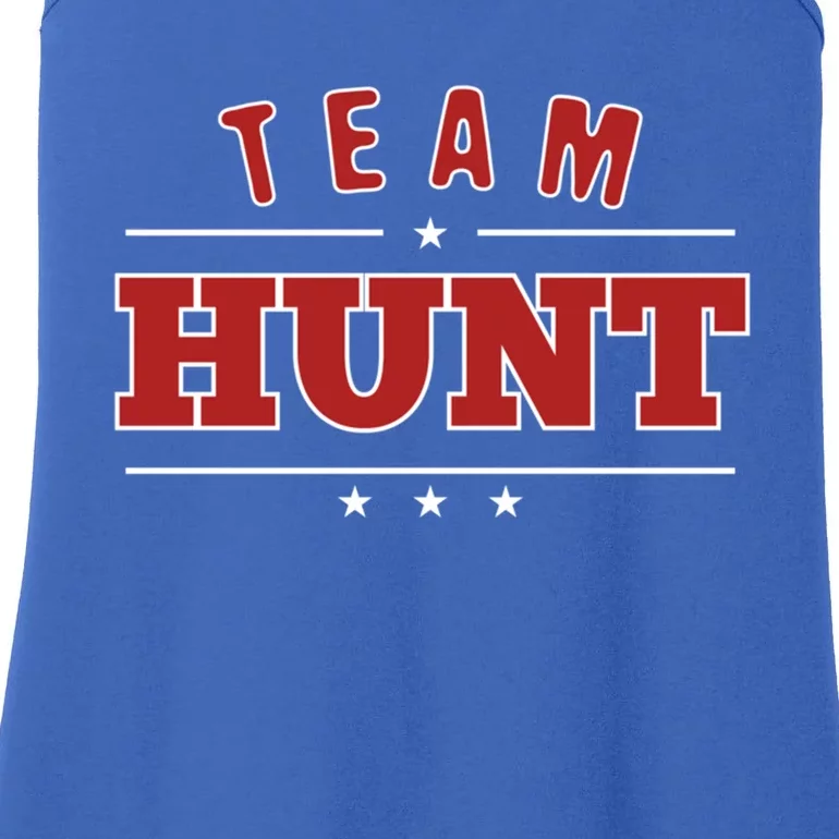 Team Hunt Last Name Personalized Family Sports Gift Ladies Essential Tank