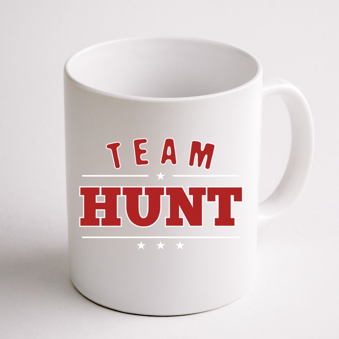 Team Hunt Last Name Personalized Family Sports Gift Front & Back Coffee Mug