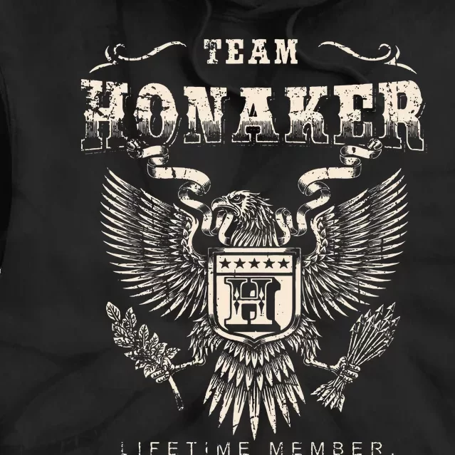 Team Honaker Lifetime Member Last Name Tie Dye Hoodie