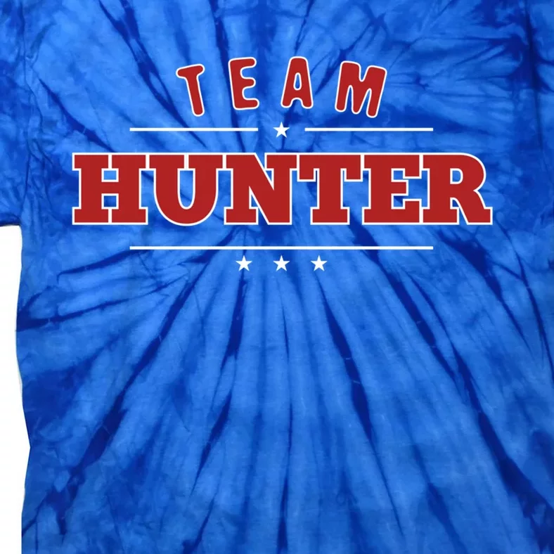 Team Hunter Last Name Personalized Family Sports Gift Tie-Dye T-Shirt