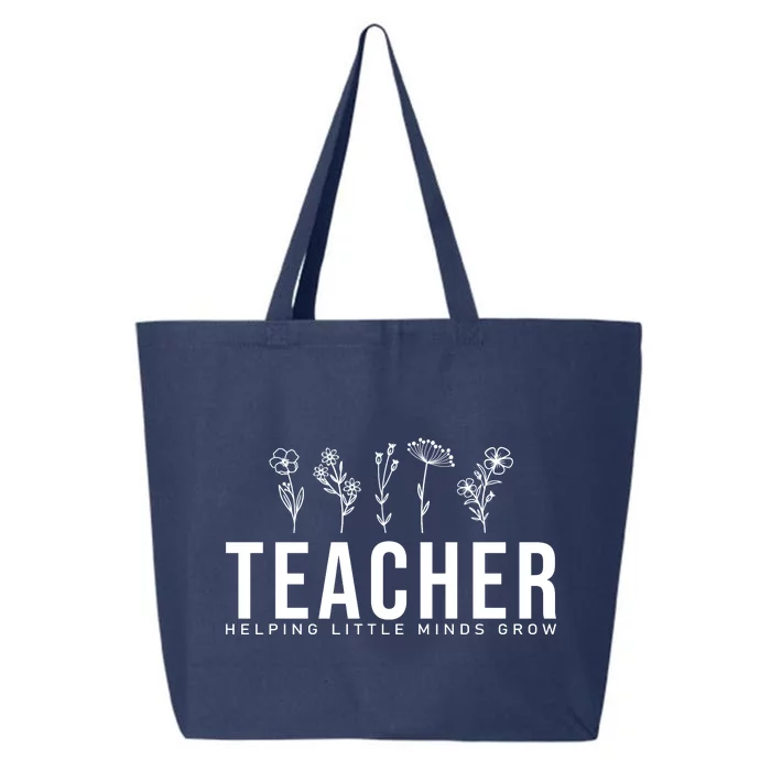 Teacher Helping Little Minds Grow Floral 25L Jumbo Tote