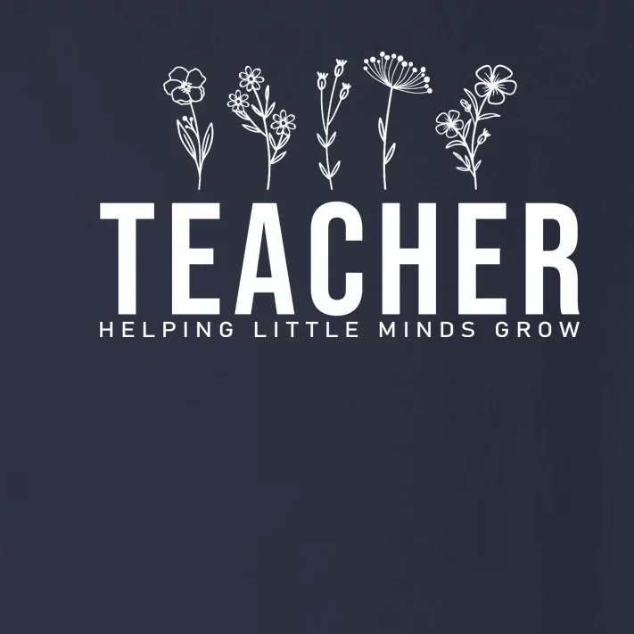 Teacher Helping Little Minds Grow Floral Toddler Long Sleeve Shirt