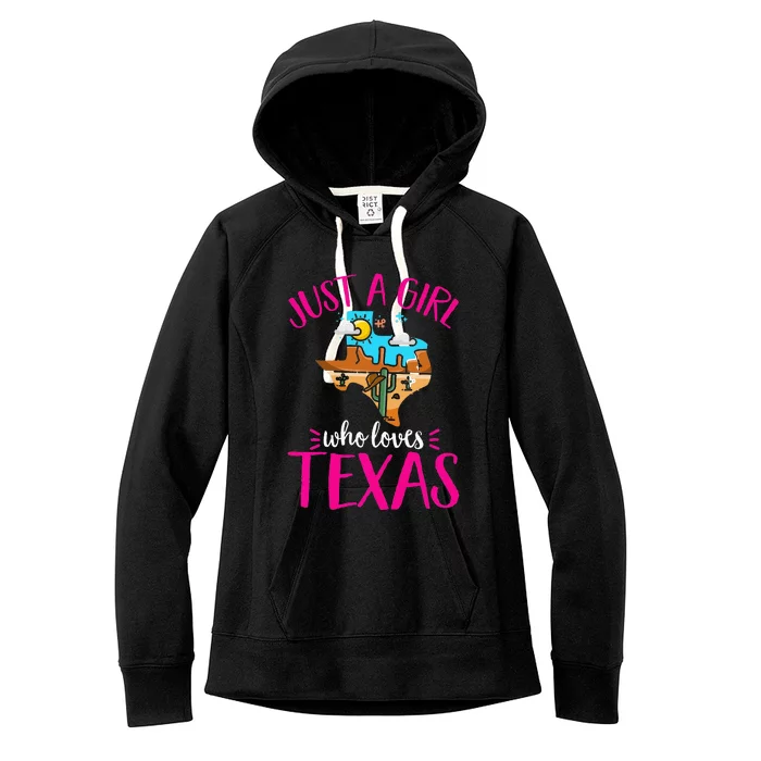 Texas Home Love Texan Who Loves Her Texas Women's Fleece Hoodie